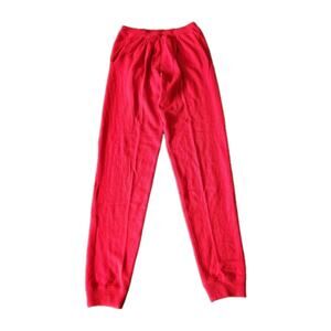 TSE Womens 100% Cashmere Knit Lounge Pants Jogger Size Small Red Classic Vintage